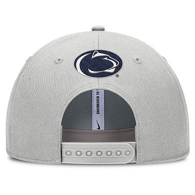 Men's Nike Gray Penn State Nittany Lions 2025 Sideline Dust Pinched Rise Adjustable Hat