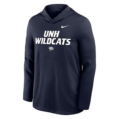 Men's Nike Navy New Hampshire Wildcats Sideline Dri-FIT Lightweight Hooded Top