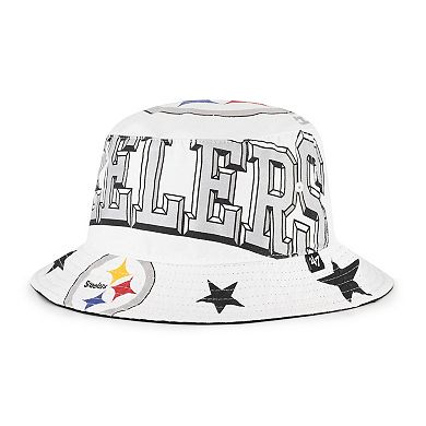 Women's '47 White Pittsburgh Steelers Energize Bucket Hat