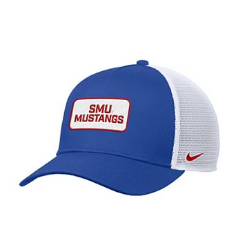 Men's Nike Royal SMU Mustangs 2025 On-Field Rise Trucker Performance Adjustable Hat