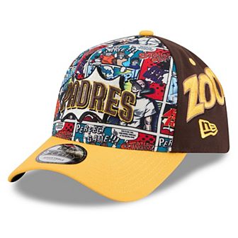 Youth New Era Brown/Gold San Diego Padres 2025 MLB Diamond Hero Edition A-Frame 9FORTY Adjustable Hat