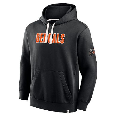 Men's Fanatics Black Cincinnati Bengals New Horizons Heritage Pullover Hoodie