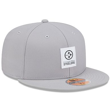 Men's New Era Gray Pittsburgh Steelers 2025 Sideline 59FIFTY Fitted Hat