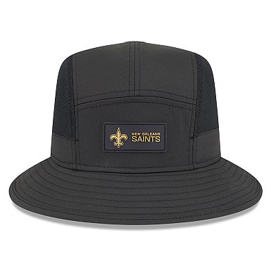 Men's New Era Black New Orleans Saints 2025 Sideline Bucket Hat