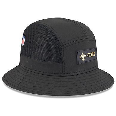 Men's New Era Black New Orleans Saints 2025 Sideline Bucket Hat