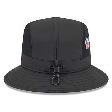 Men's New Era Black New Orleans Saints 2025 Sideline Bucket Hat