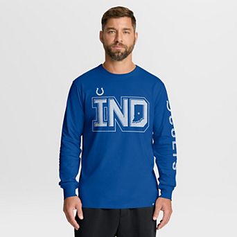 Men's Fanatics Royal Indianapolis Colts Hometown Sweep Legacy Long Sleeve T-Shirt