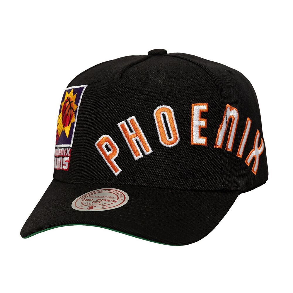 Men's Mitchell & Ness Black Phoenix Suns Busted Logo Wordmark Wrap
