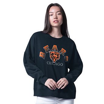 Women's G-III 4Her by Carl Banks Navy Chicago Bears Oversized Feud Sweatshirt