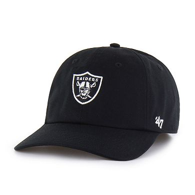 Men's '47 Black Las Vegas Raiders Foundational Franchise Fitted Hat
