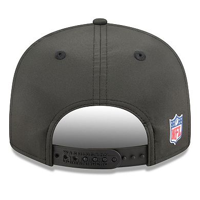 Men's New Era Black Washington Commanders 2025 Sideline Split Panel 9FIFTY Snapback Hat