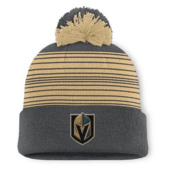 Men's Fanatics Gray Vegas Golden Knights Fundamental Spirit Cuffed Pom Knit Hat