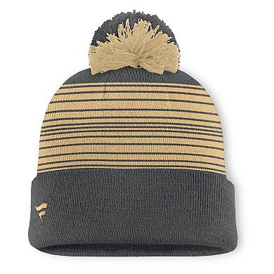 Men's Fanatics Gray Vegas Golden Knights Fundamental Spirit Cuffed Pom Knit Hat