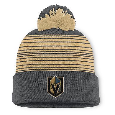 Men's Fanatics Gray Vegas Golden Knights Fundamental Spirit Cuffed Pom Knit Hat