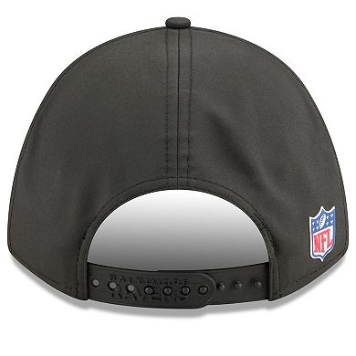 Youth New Era Black Baltimore Ravens 2025 Sideline 9FORTY Adjustable Hat