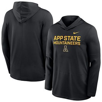 Men's Nike Black Appalachian State Mountaineers Sideline Dri-FIT Lightweight Hooded Top