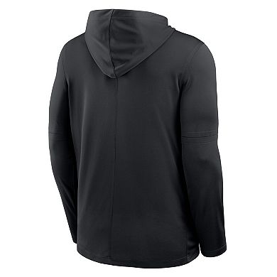 Men's Nike Black Appalachian State Mountaineers Sideline Dri-FIT Lightweight Hooded Top