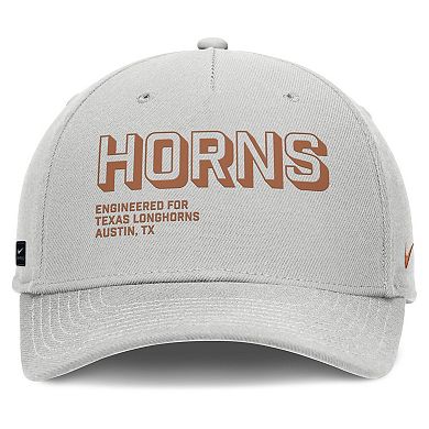 Men's Nike Gray Texas Longhorns 2025 Sideline Dust Pinched Rise Adjustable Hat