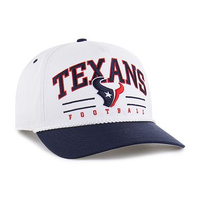 Men's '47 White/Navy Houston Texans Roscoe Two-Toned Hitch Adjustable Hat