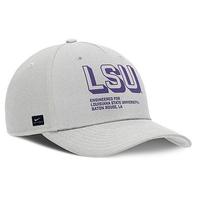 Men's Nike Gray LSU Tigers 2025 Sideline Dust Pinched Rise Adjustable Hat