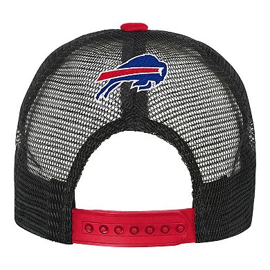 White/Red Buffalo Bills Modern Fan Trucker Adjustable Hat