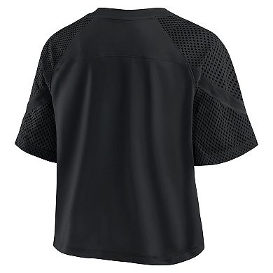 Women's Fanatics Miami Dolphins Oversized Raglan V-Neck Blackout Fashion Jersey