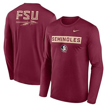 Men's Nike Garnet Florida State Seminoles Primetime Campus 2-Hit Legend Dri-FIT Long Sleeve T-Shirt