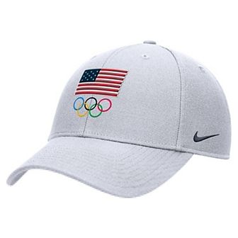 Youth Nike White Team USA Club Dri-FIT Ripstop Adjustable Hat