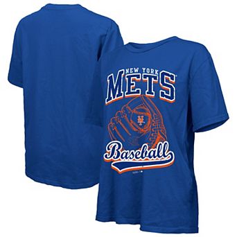 Women's Majestic Threads Royal New York Mets Oversized First Base T-Shirt