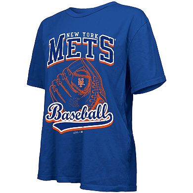 Women's Majestic Threads Royal New York Mets Oversized First Base T-Shirt