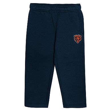 Toddler Outerstuff Navy Chicago Bears Lineman Fleece Hoodie & Pants Set