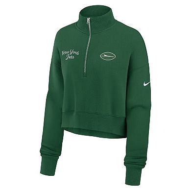Women's Nike Green New York Jets Primetime Phoenix Half-Zip Sweatshirt