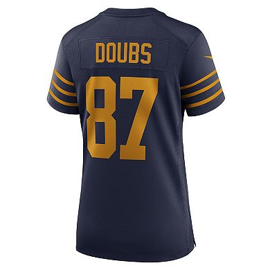 Women's Nike Romeo Doubs Navy Green Bay Packers The 1923 Classic Game Jersey