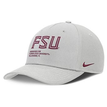 Men's Nike Gray Florida State Seminoles 2025 Sideline Dust Pinched Rise Adjustable Hat
