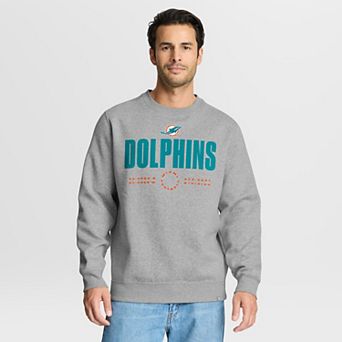 Men's Fanatics Heather Gray Miami Dolphins Direct Handoff Legacy Pullover Sweatshirt