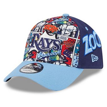 Youth New Era Navy/Light Blue Tampa Bay Rays 2025 MLB Diamond Hero Edition A-Frame 9FORTY Adjustable Hat