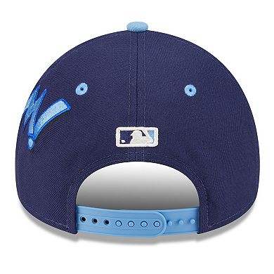 Youth New Era Navy/Light Blue Tampa Bay Rays 2025 MLB Diamond Hero Edition A-Frame 9FORTY Adjustable Hat