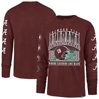 Men's '47 Crimson Alabama Crimson Tide Go Big Long Sleeve T-Shirt