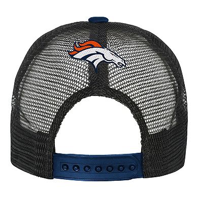 Youth White/Navy Denver Broncos Modern Fan Trucker Adjustable Hat