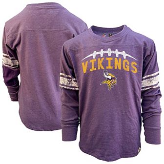 Youth Wes & Willy Heather Purple Minnesota Vikings Football Long Sleeve T-Shirt