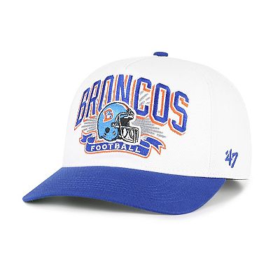Youth '47 White/Royal Denver Broncos Prime Play Hitch Adjustable Hat