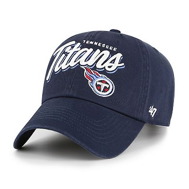 Women's '47 Navy Tennessee Titans Ariana Clean Up Adjustable Hat