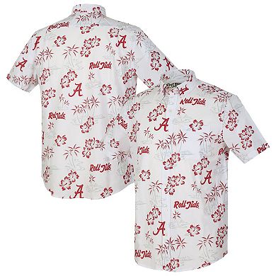 Men's Reyn Spooner White Alabama Crimson Tide Kekai Classic Tri-Blend Button-Down Shirt