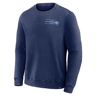 Men's Fanatics Navy Seattle Seahawks Deep Route Pullover Sweatshirt