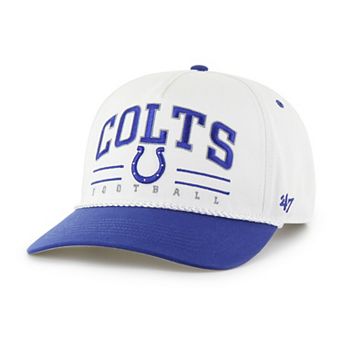 Men's '47 White/Royal Indianapolis Colts Roscoe Two-Toned Hitch Adjustable Hat