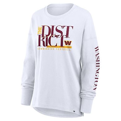 Women's Fanatics White Washington Commanders Hometown Legacy Long Sleeve T-Shirt