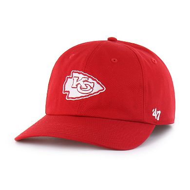 Men's '47 Red Kansas City Chiefs Foundational Franchise Fitted Hat