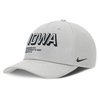 Men's Nike Gray Iowa Hawkeyes 2025 Sideline Dust Pinched Rise Adjustable Hat