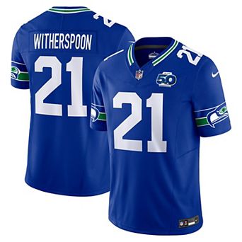 Men's Nike Devon Witherspoon Royal Seattle Seahawks 50th Season Vapor F.U.S.E. Limited Jersey