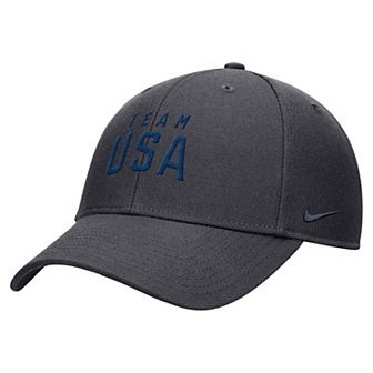 Youth Nike Anthracite Team USA Club Dri-FIT Ripstop Adjustable Hat